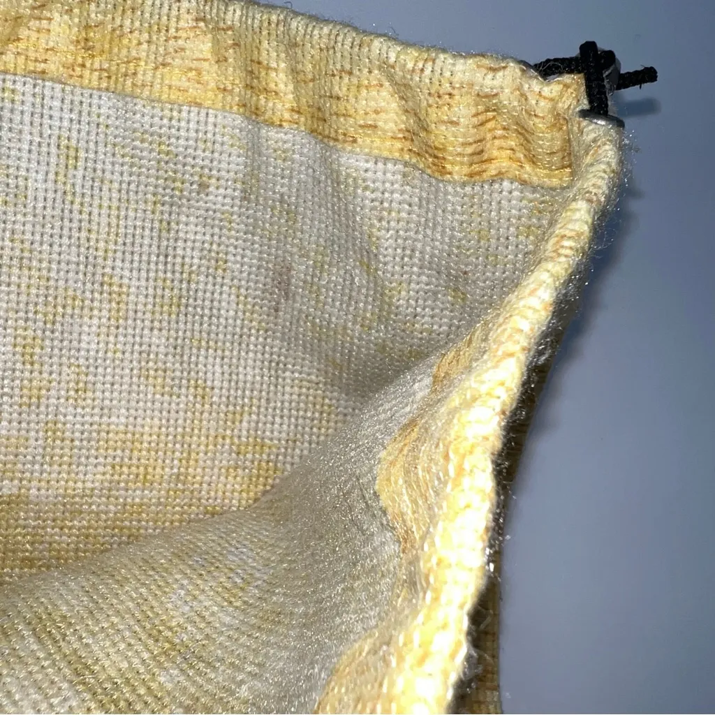 Fendi Gold Textured Drawstring Bag 13.75” X 13.75” - Image 4