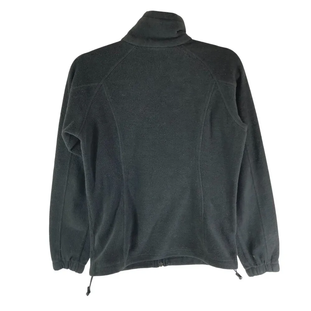 Columbia Womens Benton Springs Full Zip Fleece Jacket Pockets Black S - Image 2