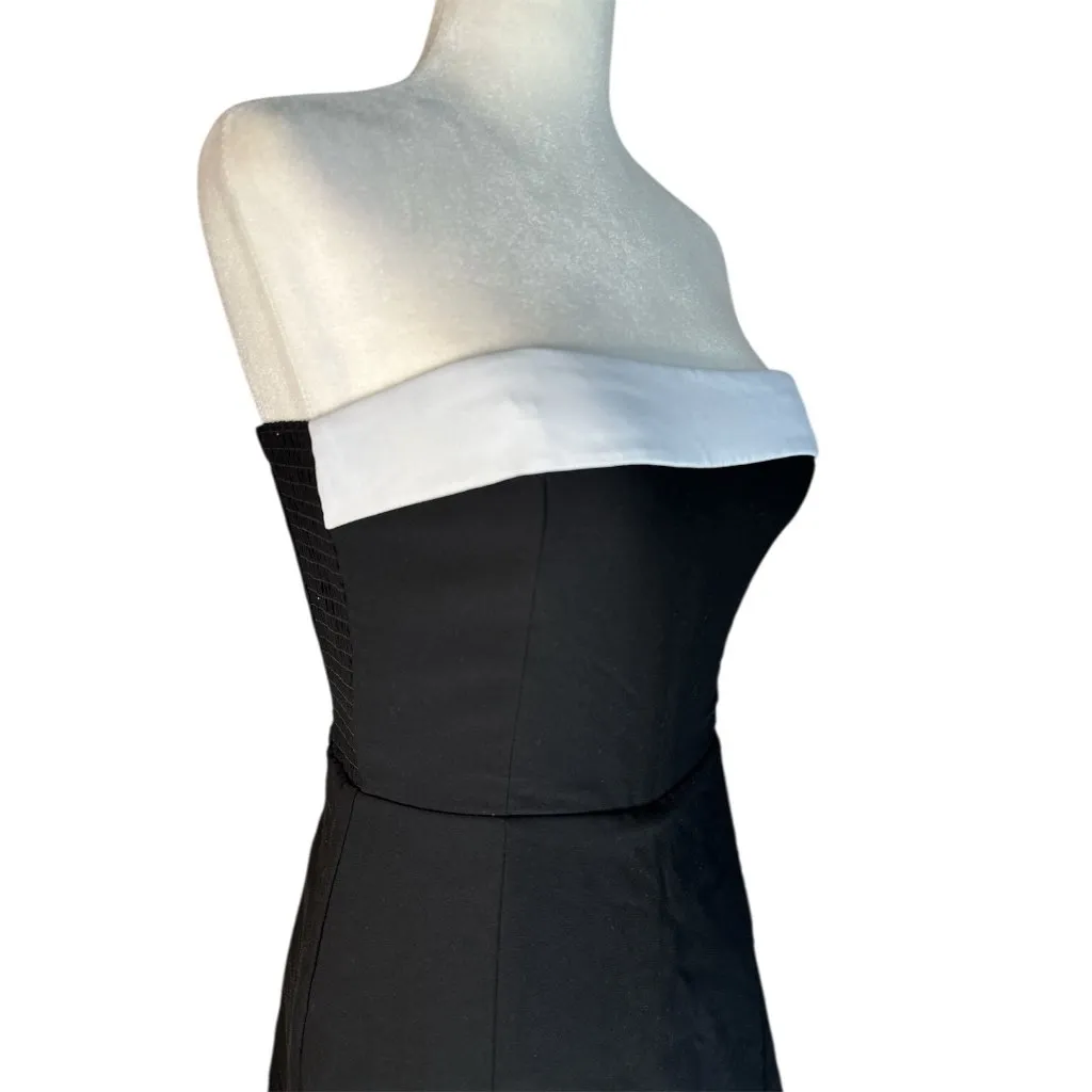 Amanda Uprichard Kerry Skort Romper in Black & Ivory X-Small New Womens Dressy - Image 5