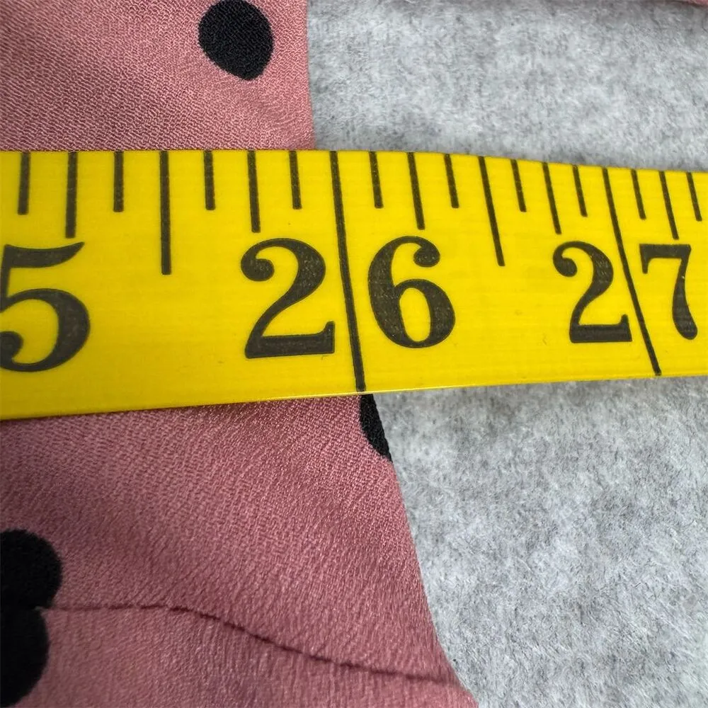 Women's Size 18/20 Pink Polka Dot Tie Neck Blouse Long Sleeve - Image 10