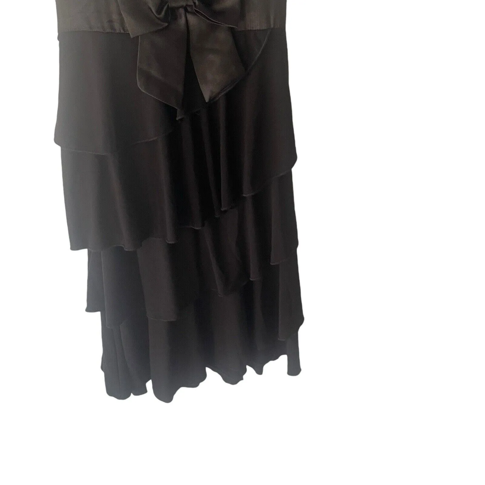 DEB Y2k 2000s Small Black Lace Fairy Grunge Goth‎ Chiffon Whimsygoth Mini Dress - Image 3