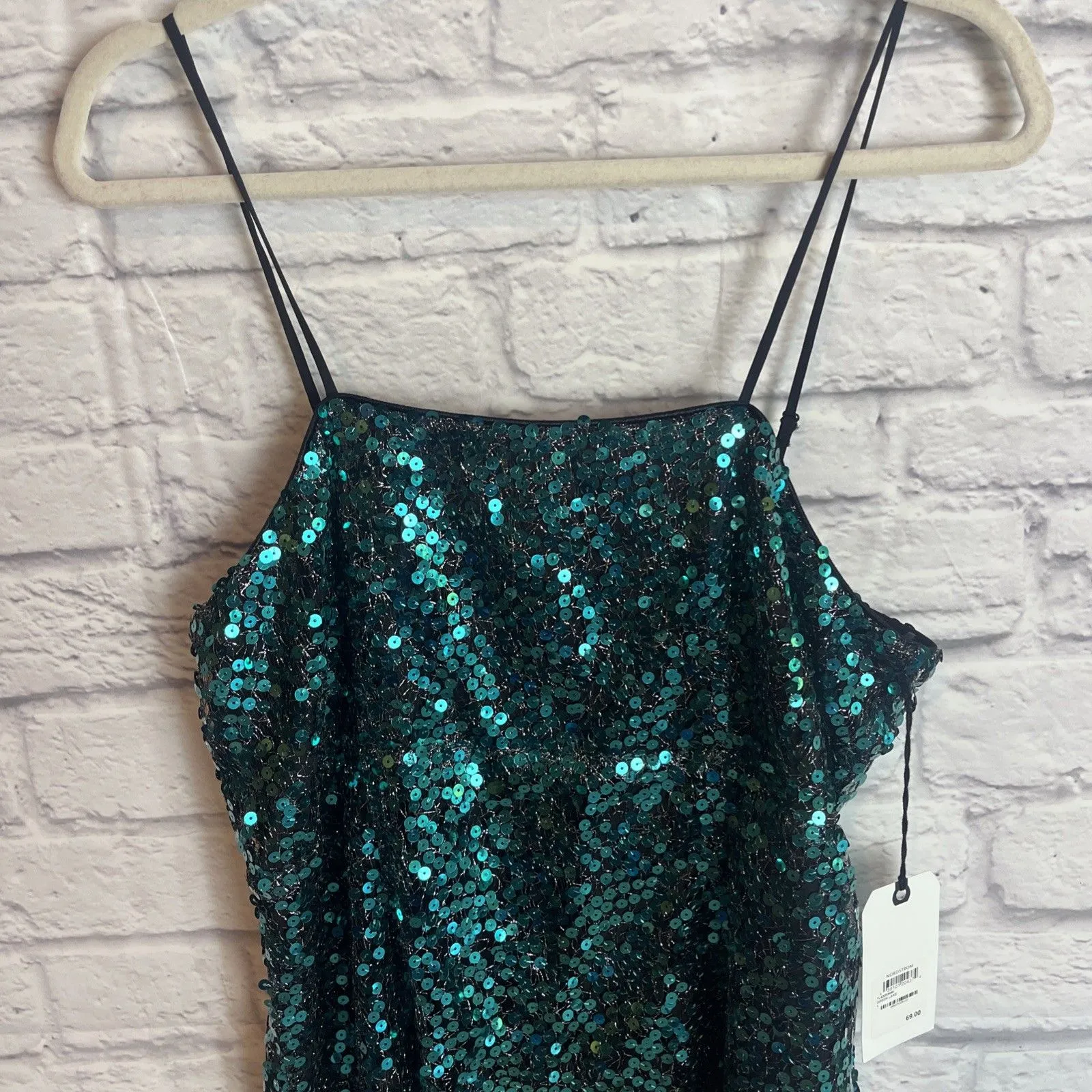 Leith Women’s NWT Y2K Sequin Slip Homecoming  Cocktail Party Dress Size Large - Image 4