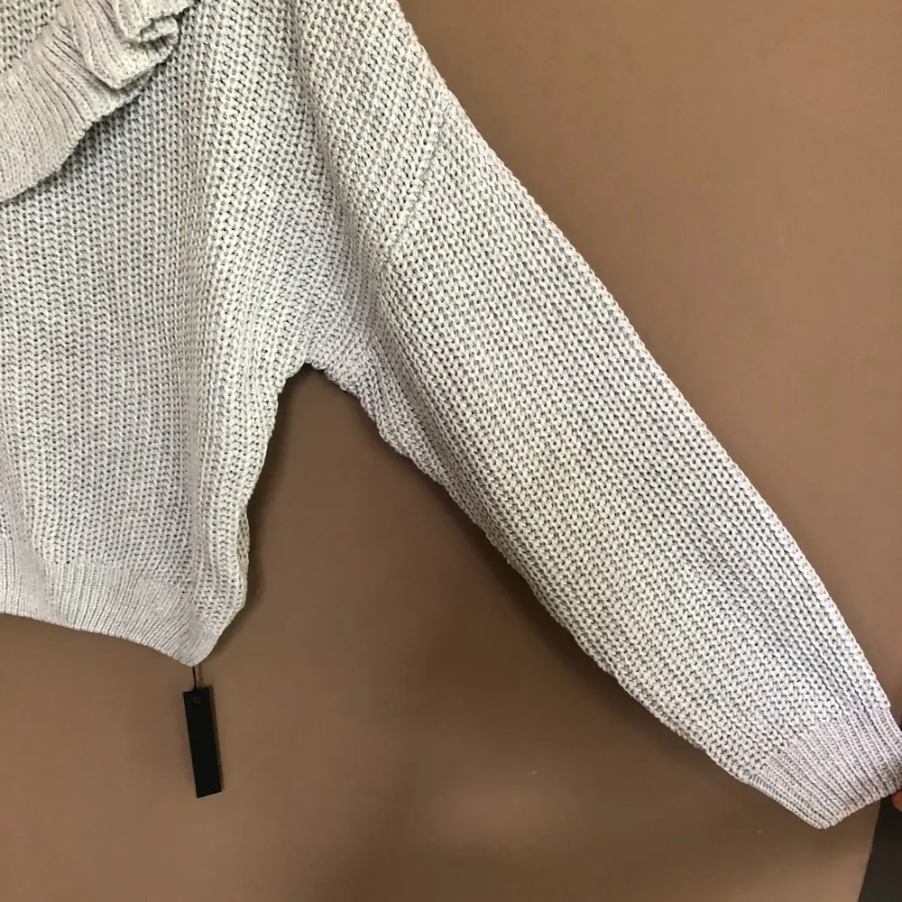 NWT Blank NYC Gray Rum & Ruffles‎ Sweater Medium - Image 7