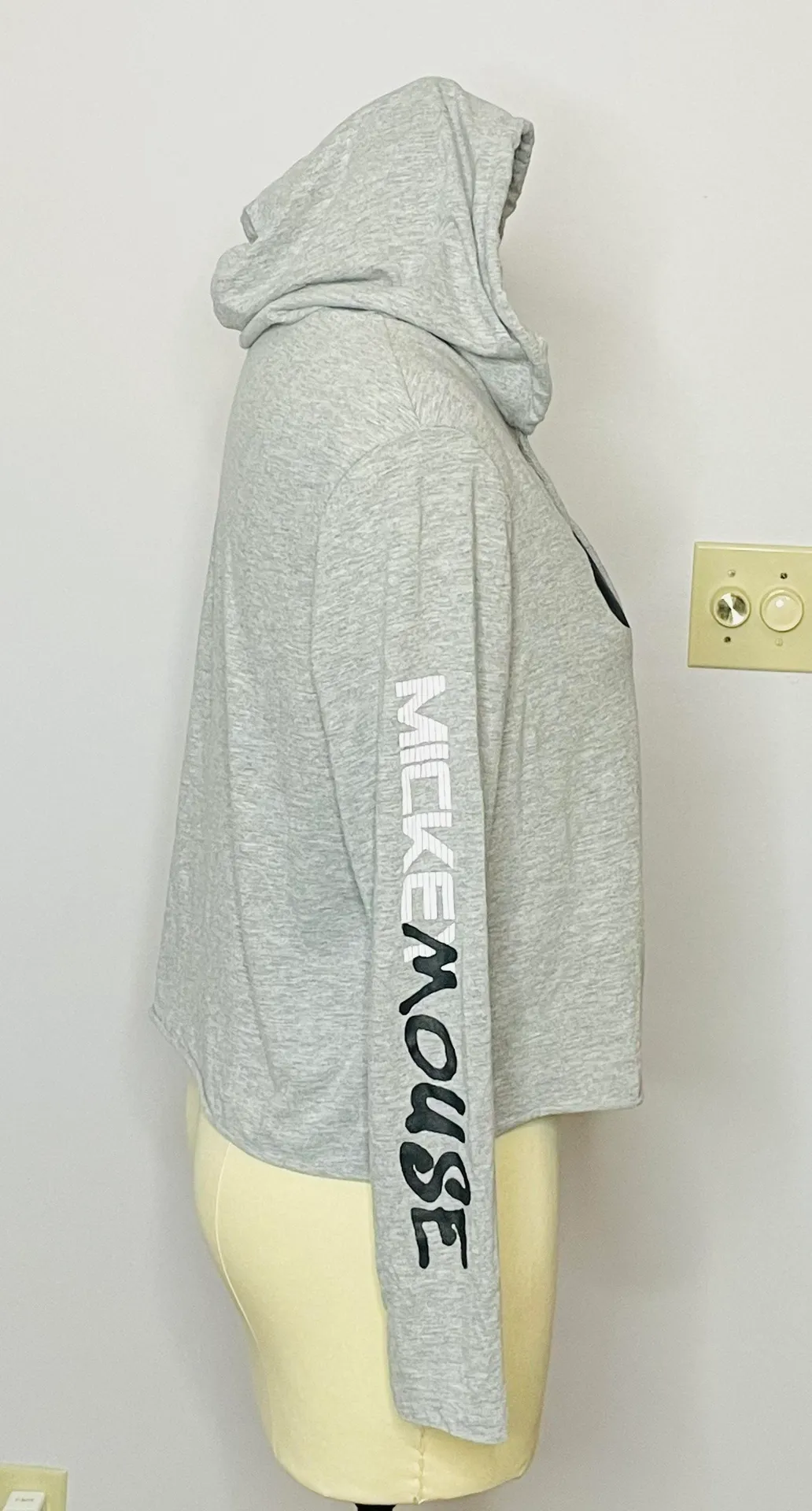 Mickey Mouse Cropped Jersey Hoodie - Image 5