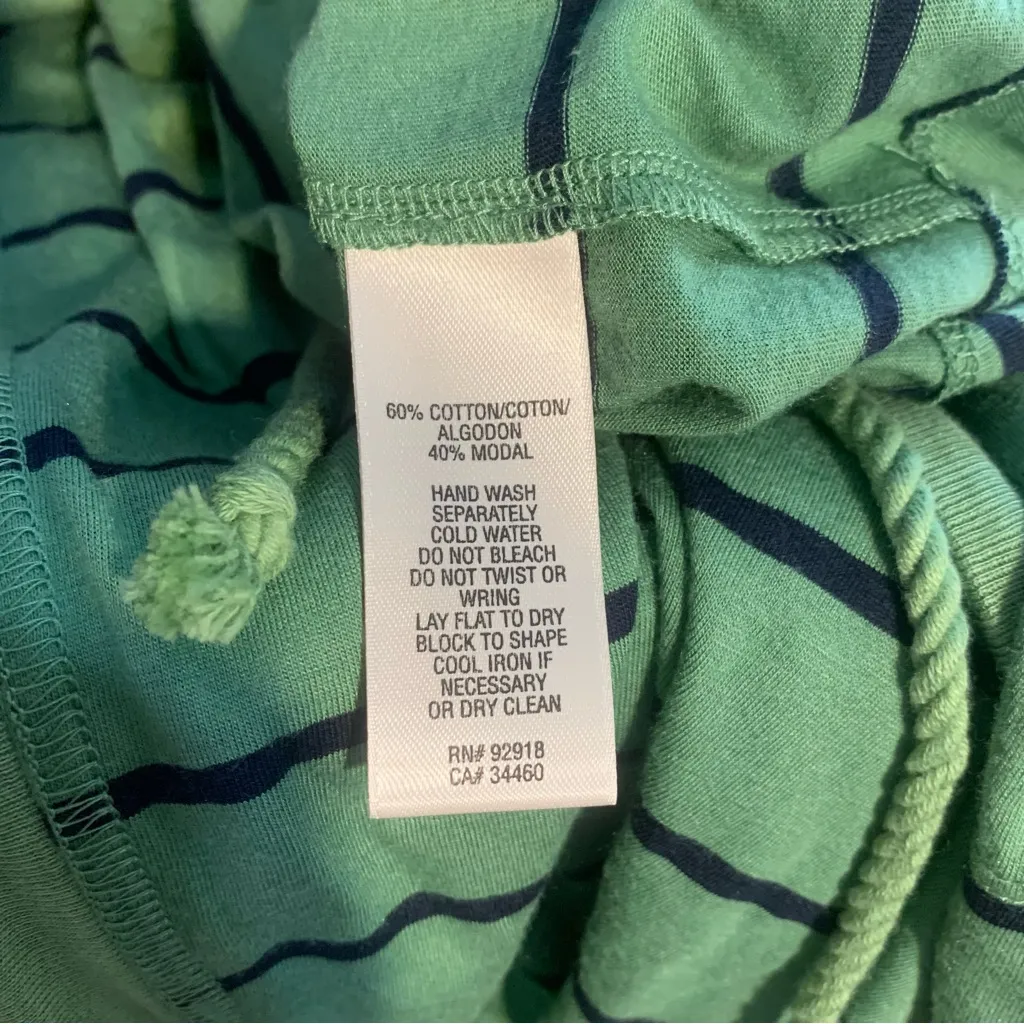 Juicy Couture Pam Gela Henley Hoodie Striped Green and Black Women’s Extra Large - Image 7