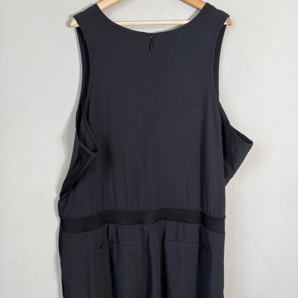 Athleta Brooklyn Jumpsuit Women's 26 Black Active Workout Athleisure Travel NWOT - Image 13