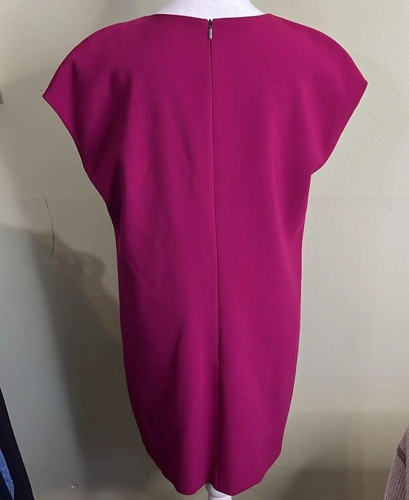 Trina Turk crepe cap sleeve Pink shift Dress - Image 3