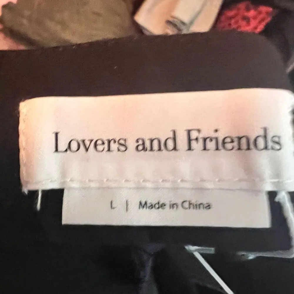 NWT Revolve Lovers & Friends Farah Women's Black Ankle Tie‎ Leggings  Size Large - Image 3