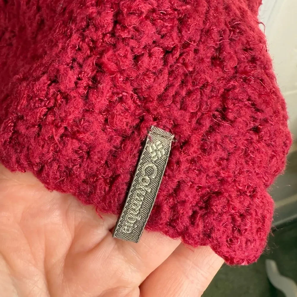 Columbia Knit Sweater Mock Neck Women’s Size Large Dark Red Outdoors - Image 4