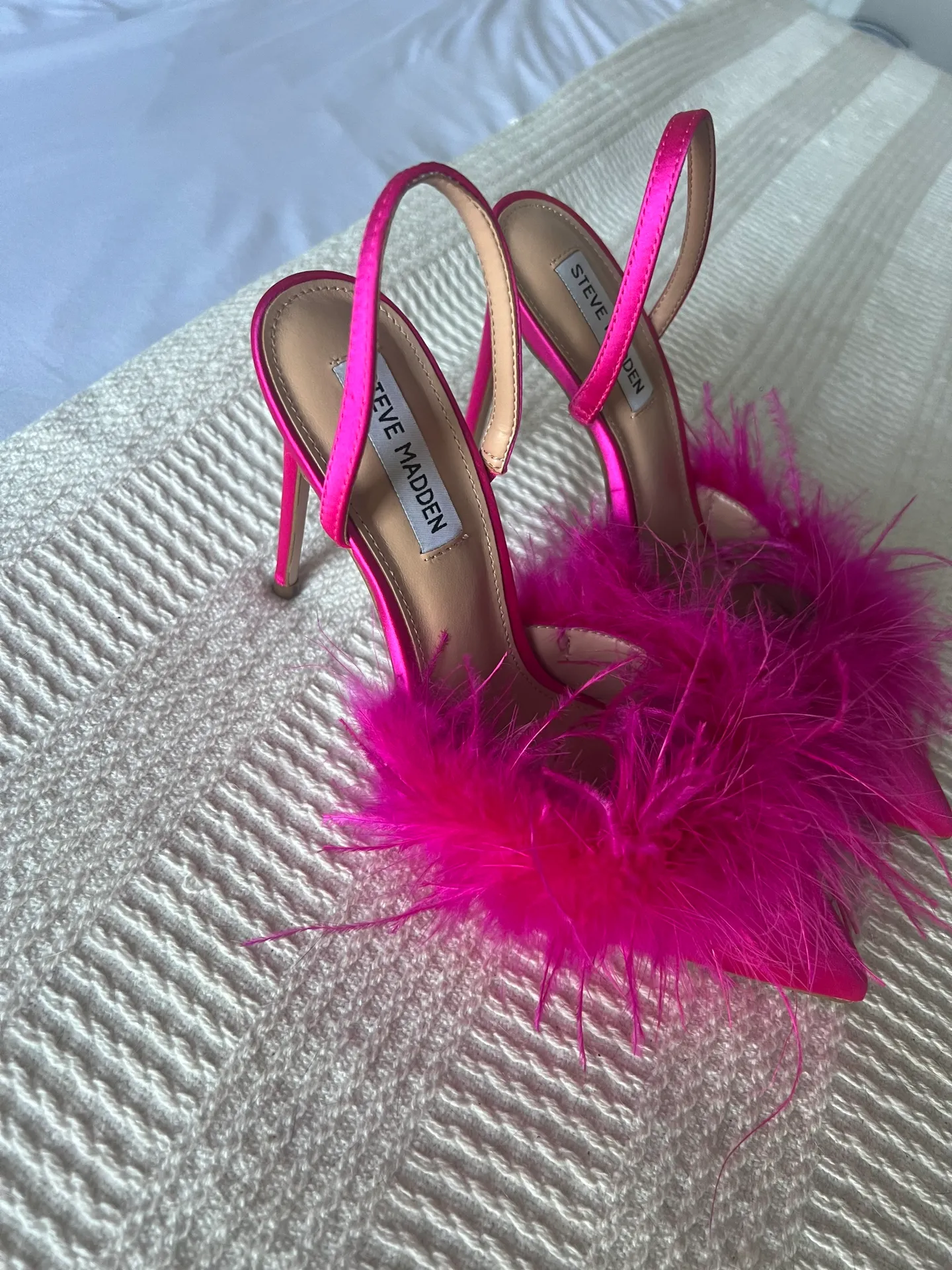 fluffy pink heels - Image 2