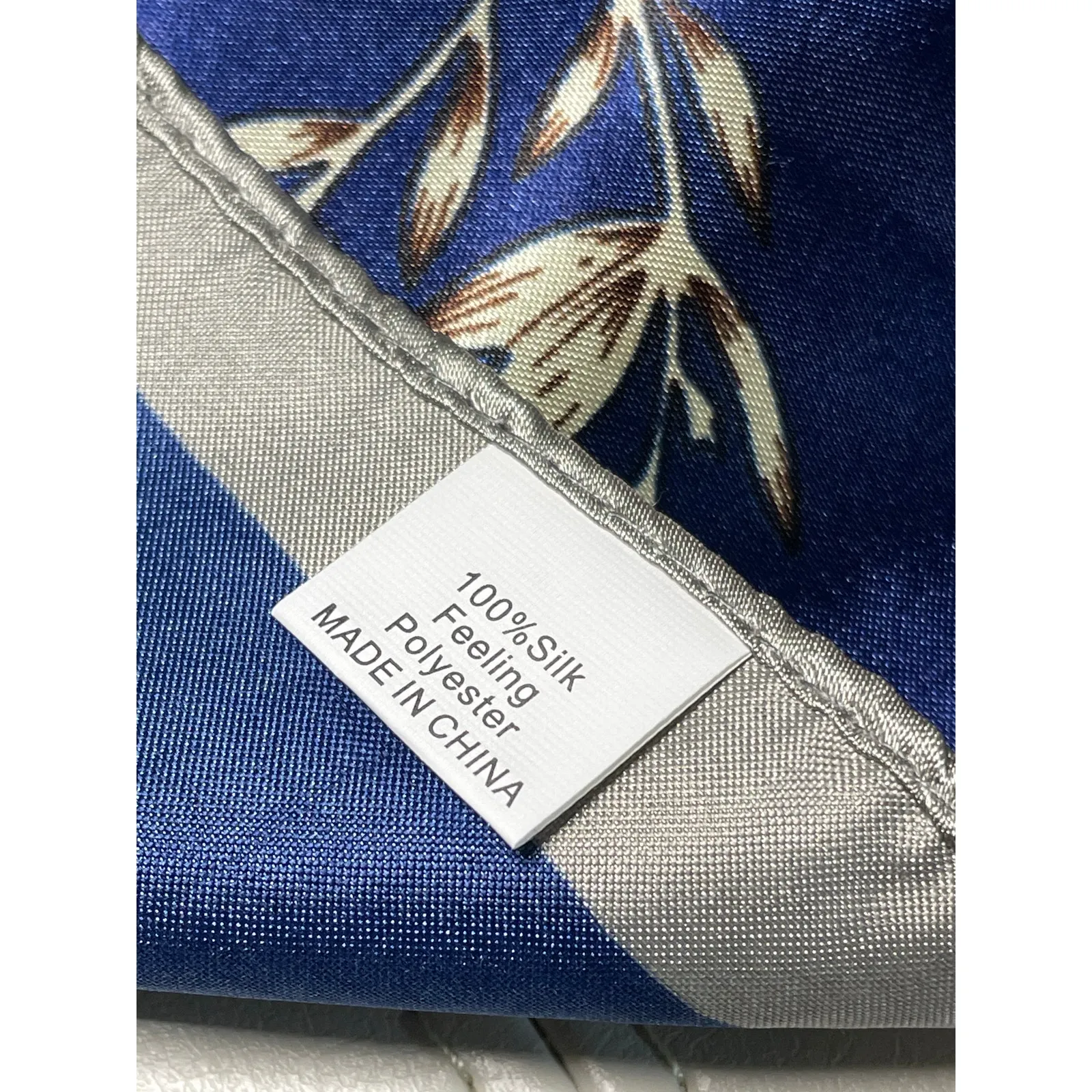 Coastal Silky Feel Large Square 35" Scarf Blue - Image 3