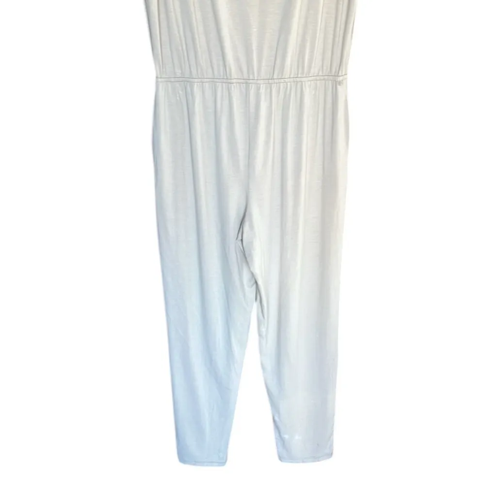 Coture Code Elegant Cream Jumpsuit tie waist drop neck size XL - Image 8