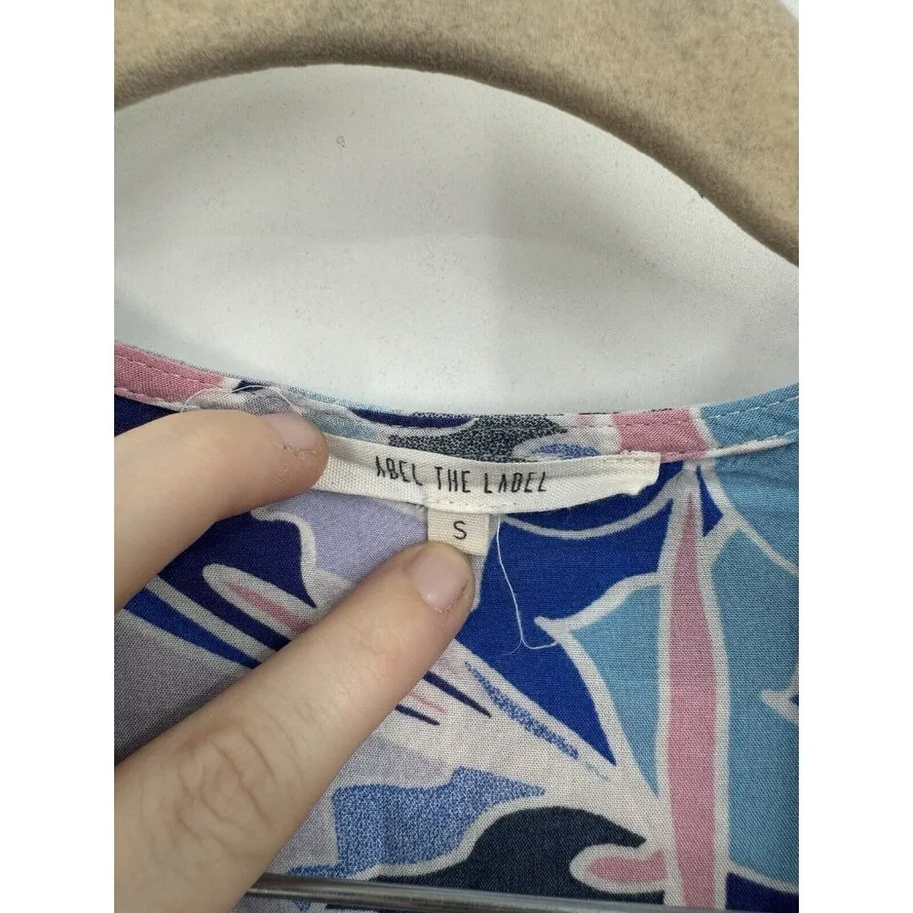 Able The Label Maxi Dress Women Small Blue Floral Bohemian Fairycore Whimsical - Image 6