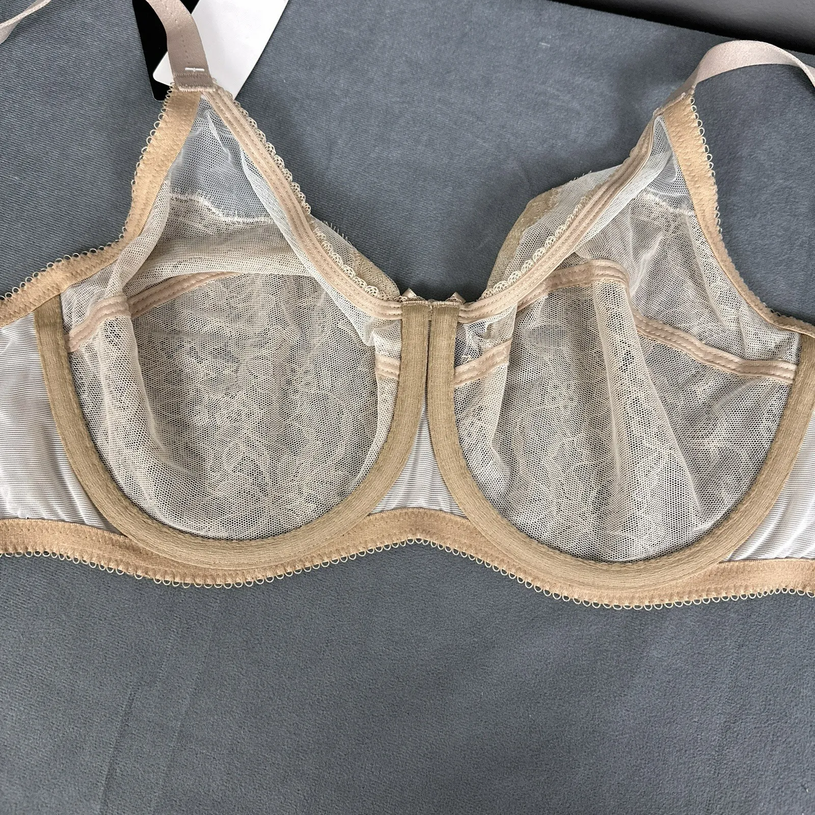 Wacoal Retro Chic Full Figure Underwire Bra Size 34DD 855186 New NWT Beige Tan - Image 6