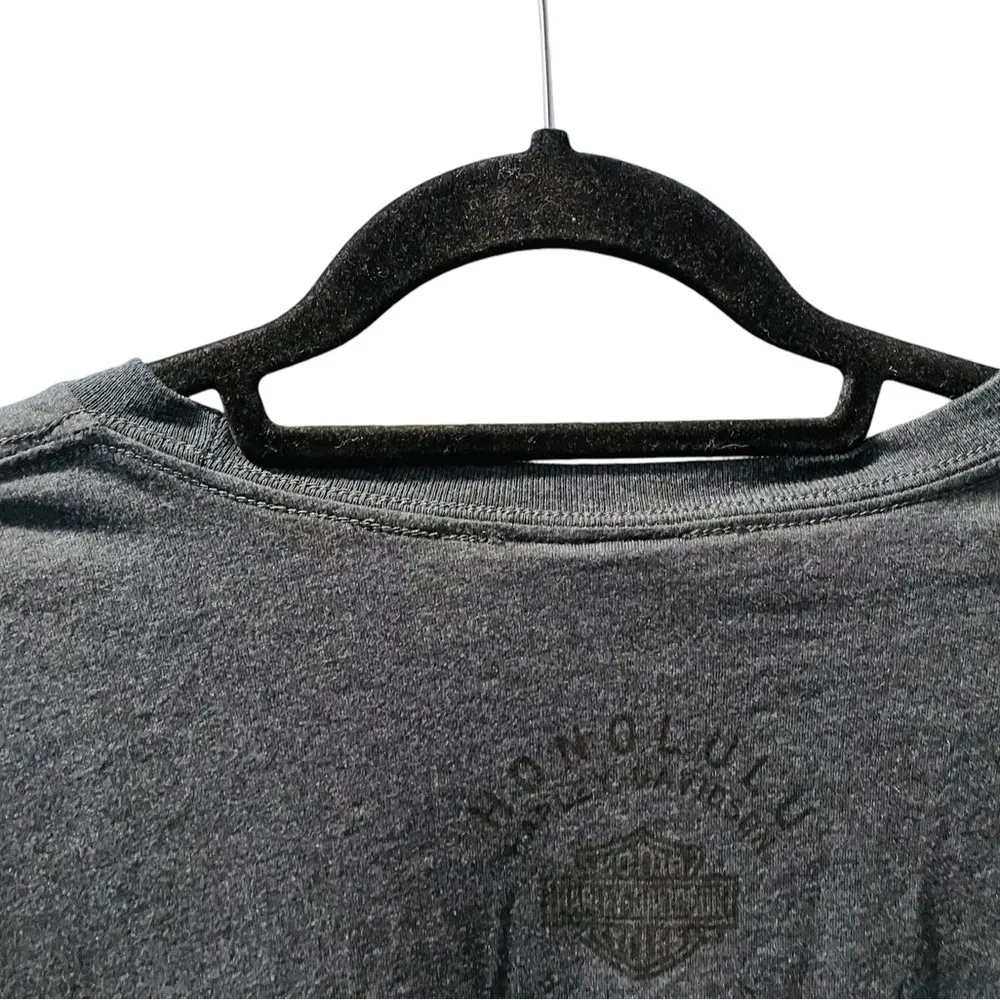 Harley Davidson Aloha Motorcycle Women's Gray T-Shirt Size XXL Short Sleeve - Image 5