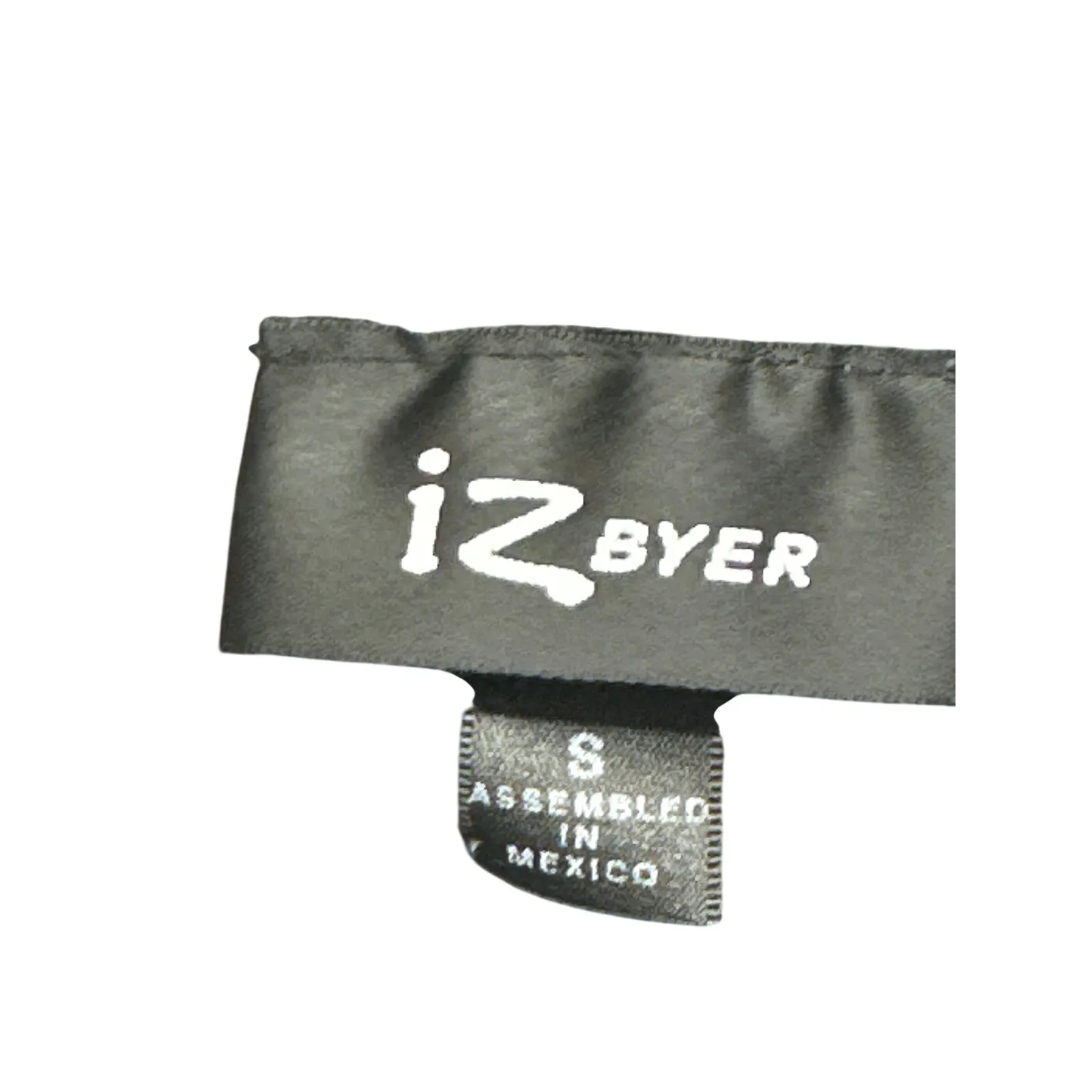 IZ Byer Women's Grey Black Cardigan Tank Top Set 3/4 Sleeve Ruched Size Small - Image 2