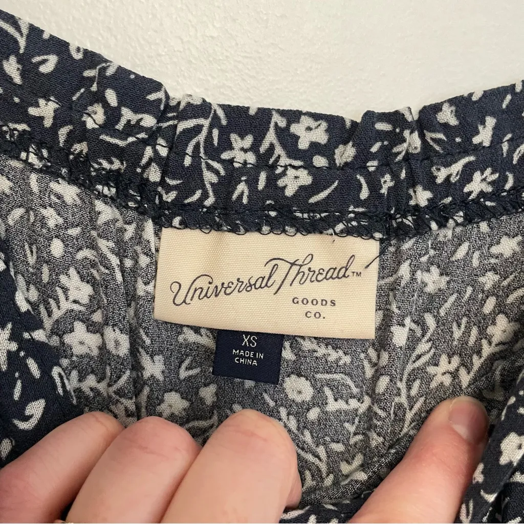 UNIVERSAL THREAD Sleeveless Square Neck Button Front Tiered Midi Dress Floral XS - Image 6