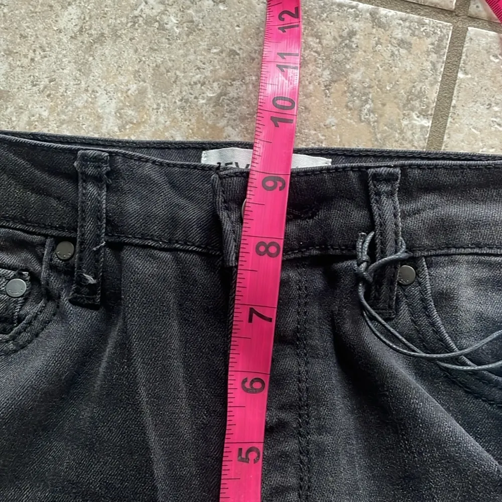 EVIDNT Los Angeles Hermosa Black Jeans Mid Rise Raw Hem Size 25 - Image 14