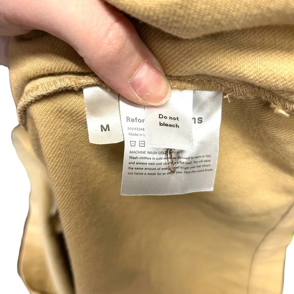 Reformation  Dylan‎ Jacket Wheat Khaki Wash Size Medium - Image 8