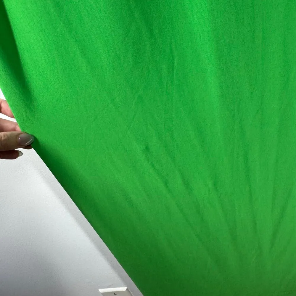 Zara Dress Women L Kelly Green Slip Dress Adjustable Straps Cinched Bust Spring - Image 4