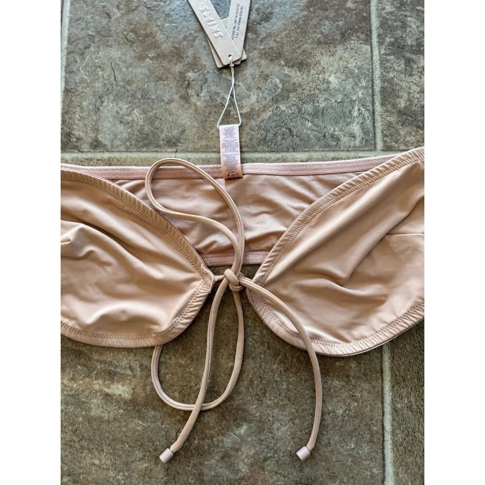 SKIMS  Long Sleeve Bikini Top Ochre Size Medium - Image 7