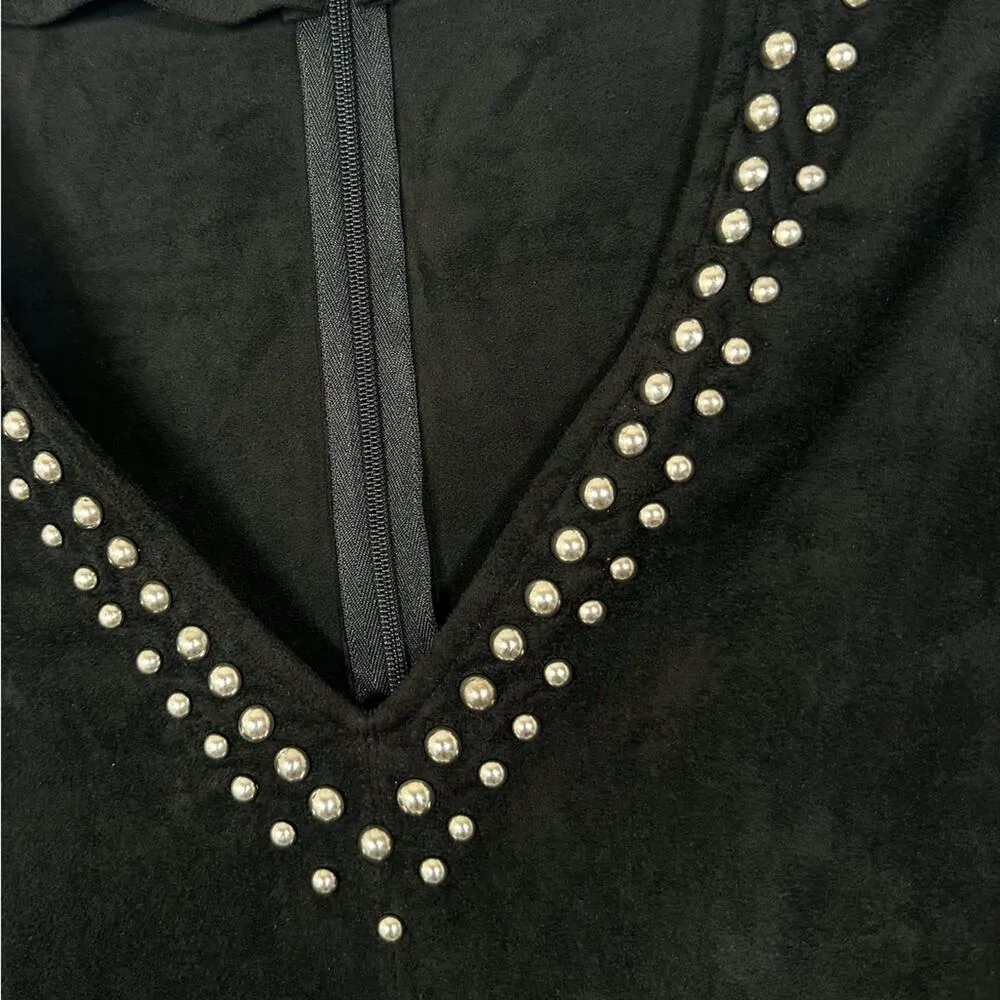 BB Dakota Brayton Black Faux Suede Silver Studded Dress, EUC, Small, MSRP $98 - Image 7