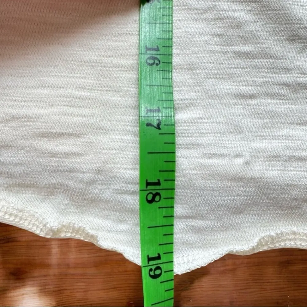 MADEWELL Raw Edge Henley Cream Short Sleeve Top - XS - Vanilla Girl Core - Image 8