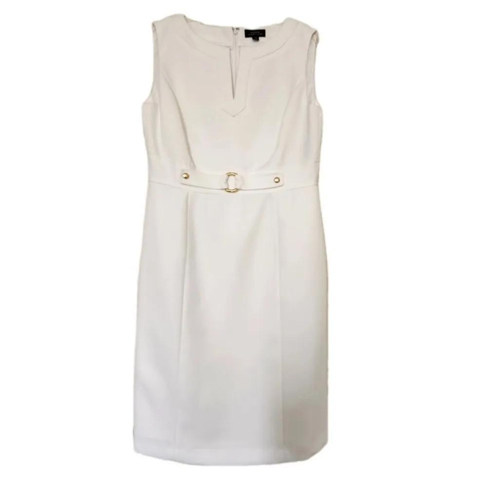 Tahari Arthur S Levine Womans Clarissa white Sheath Dress - Image 2