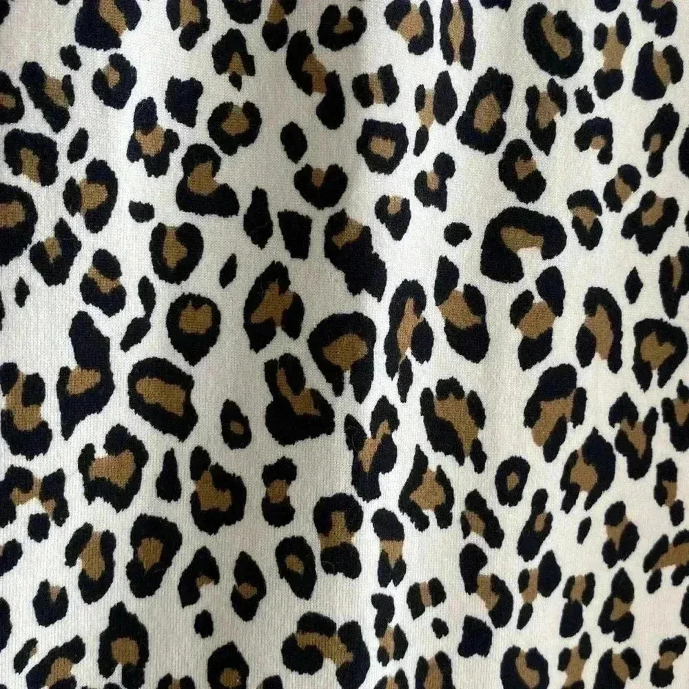 Gaze Cheetah Print Mock Neck Tank Top, Animal Print Shirt, Size Large Brown - Image 6