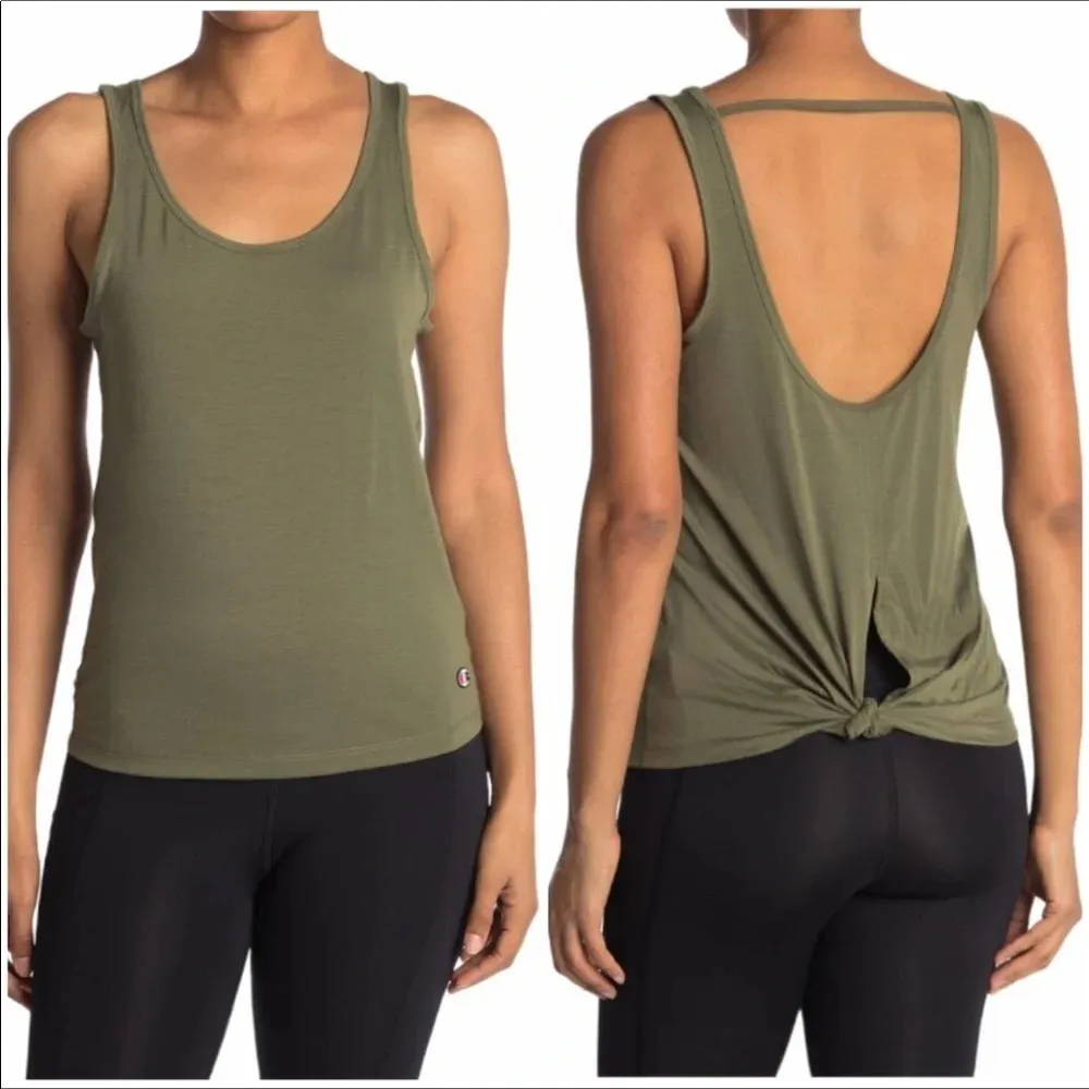 Champion Sport Cargo Olive Green Tie Back Tank Top Size XS NWT - Image 3