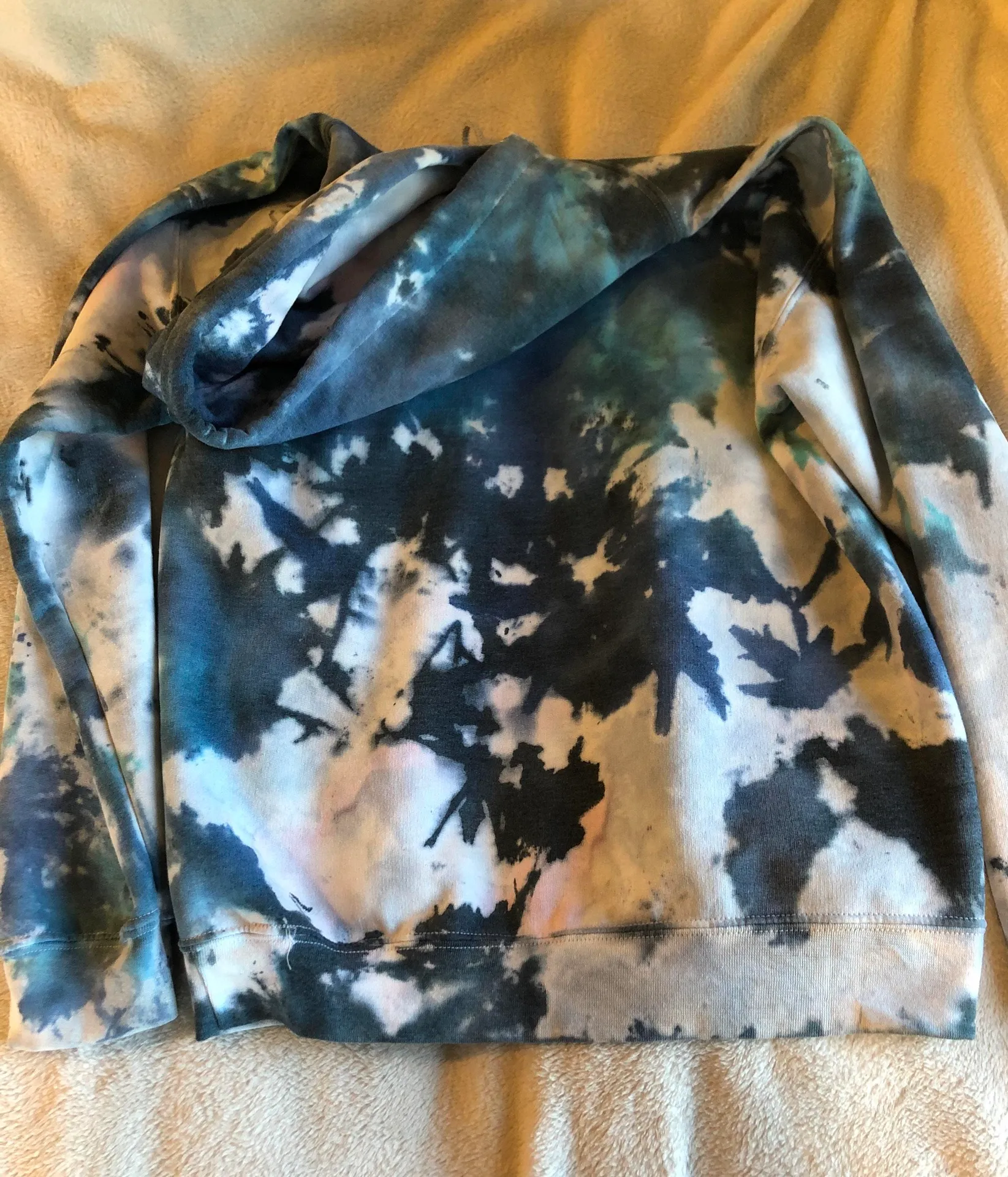 Blue Tie Dye Hoodie - Image 2