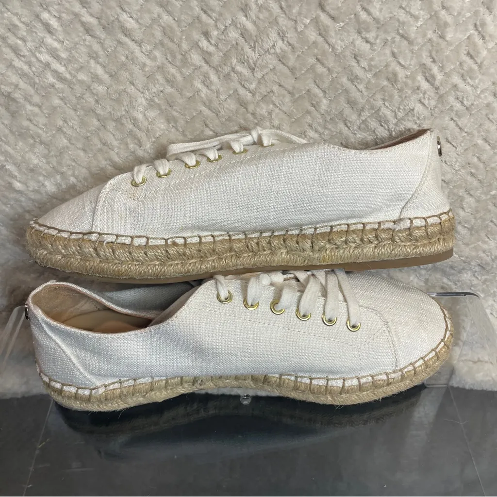 Liz Claiborne Leckie Espadrille Canvas Lace Up Sneaker Women Size‎ 8 - Image 6