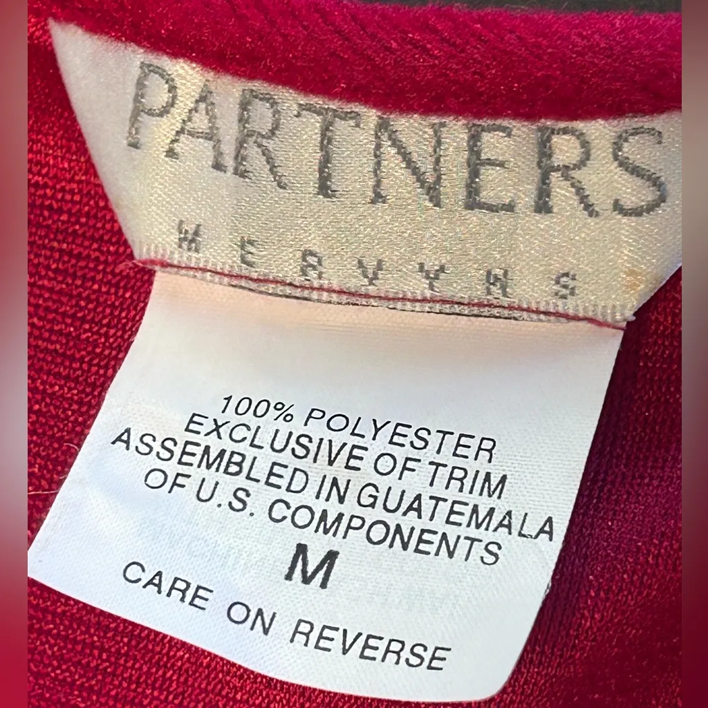 VTG 80s Partners Mervyns ruby robe house coat pockets Grannycore deadstock M Pink Size M - Image 5