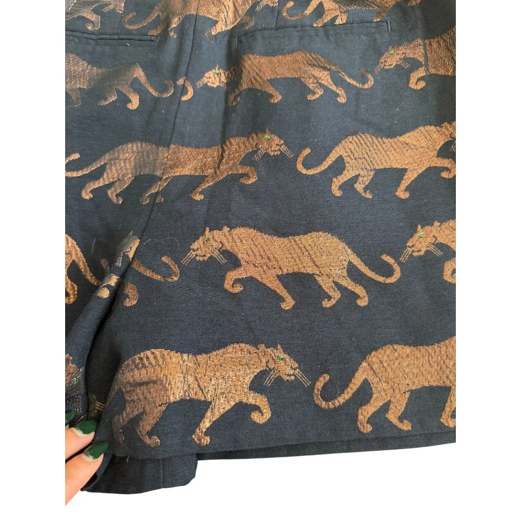 MARC BY MARC JACOBS Jaguar Print High Waist Wool Blend Shorts Size 6 - Image 10