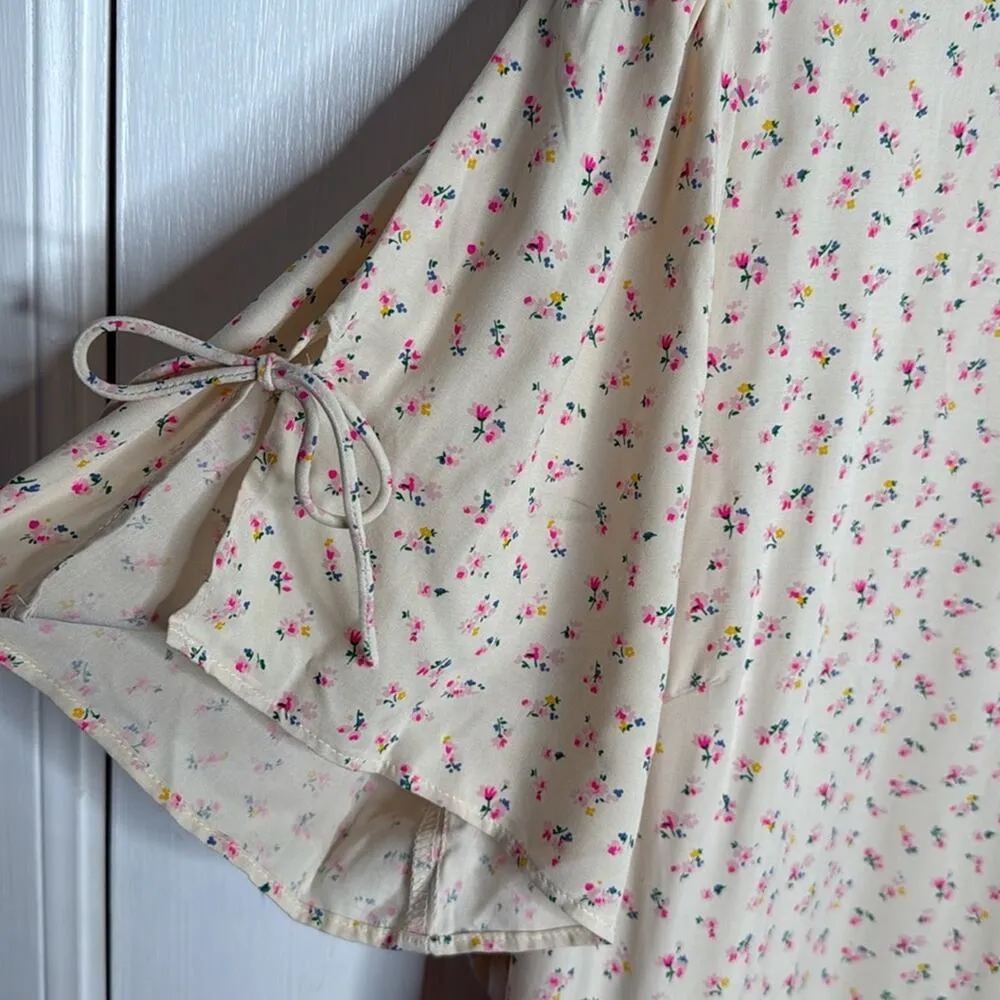 Madewell Tie-Sleeve Retro Dress in Dutch Dandelions W1361 Sz 14 - Image 6