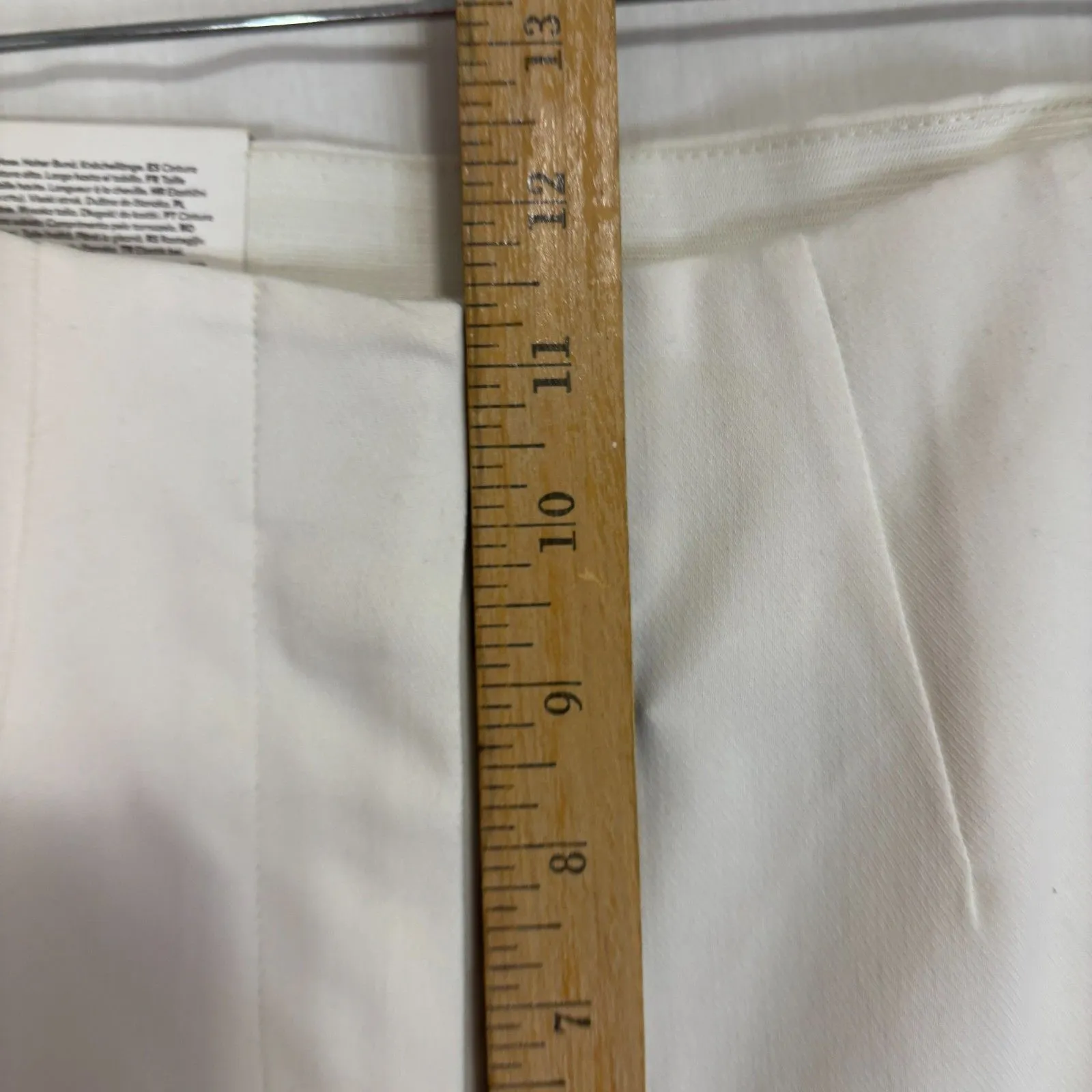 NWT H&M Pants Womens High Waisted Ankle Length Hidden Elastic Waist Ivory Sz 6 - Image 5