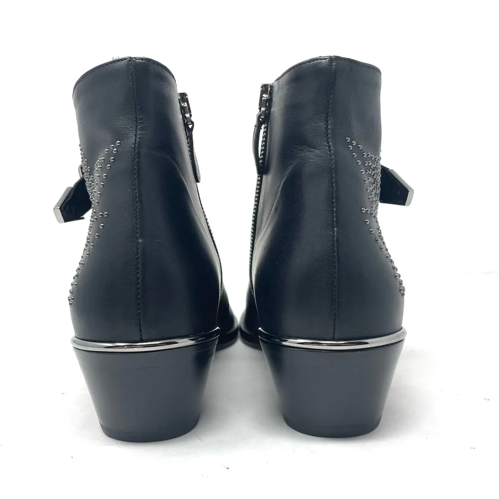 CHLOE Susanna black leather booties, made in Italy, size 39.5 - Image 10