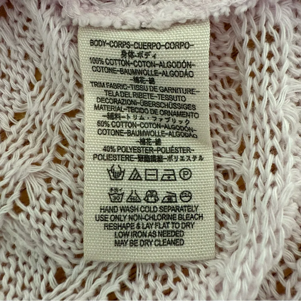 We The Free Boho Soft Pink Knit‎ V-Neck Sweater 100% cotton size extra small - Image 12