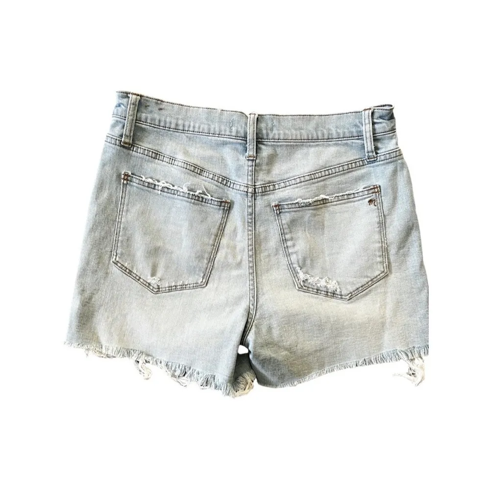 MADEWELL The Curvy Mom High Waist Light Wash Jean Shorts Sz 27 - Image 4
