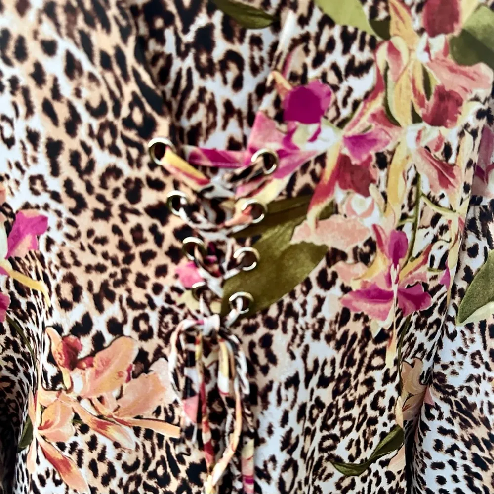 Thalia Sodi Mixed Print Open Front Kimono - Image 14