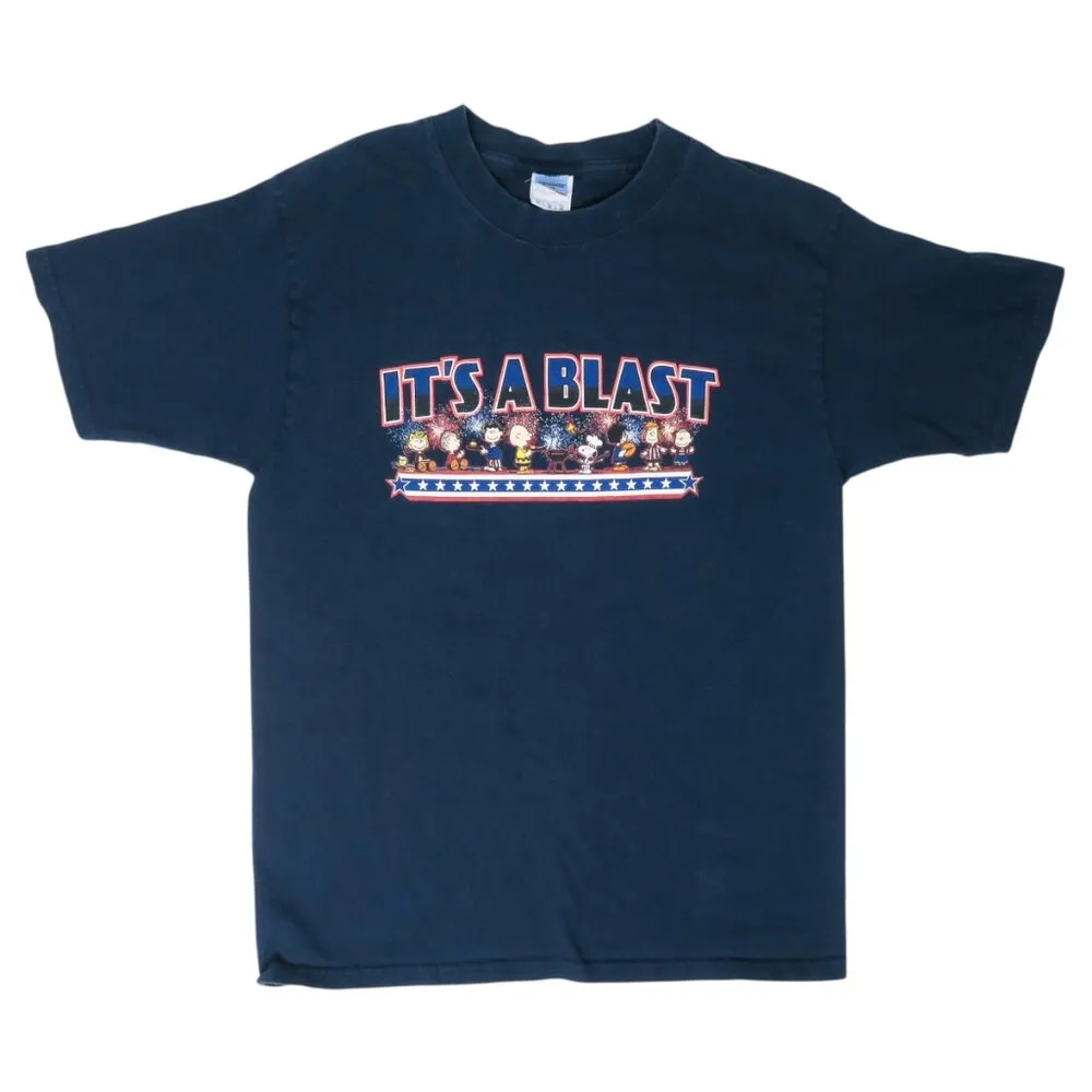 Vintage 90s Peanuts Charlie Brown It's A Blast 4th of July T - Image 2