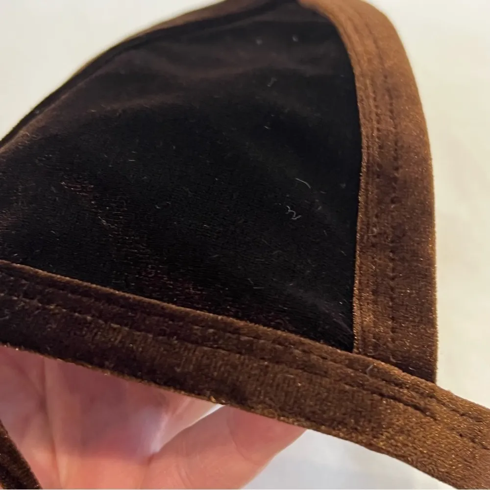 CHLOE ROSE brown velvet bikini top - Image 9