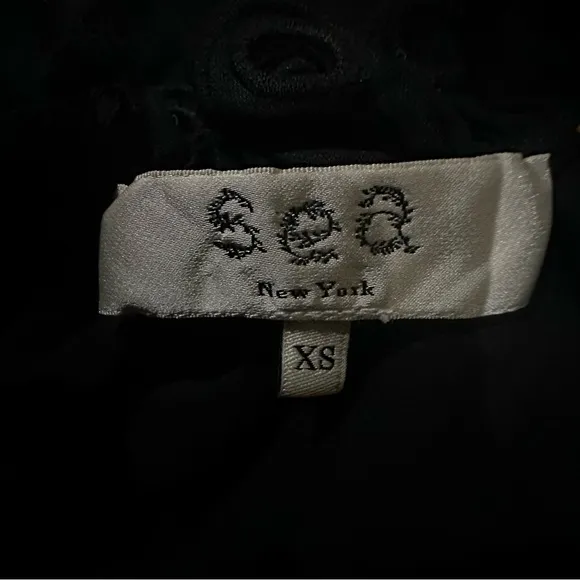 Sea New York Lee Eyelet Embroidered Tunic Dress Black Linen XS‎ - Image 10