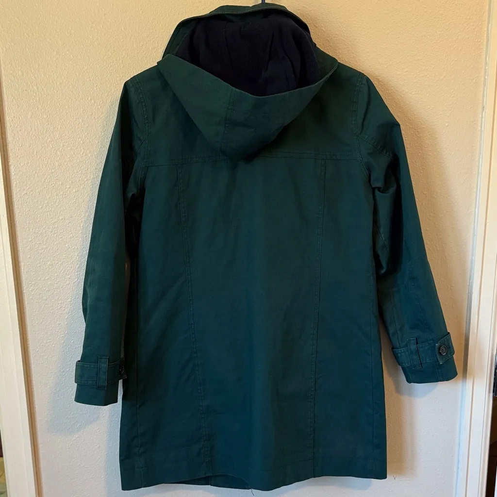 Boden Dark Teal Green Hooded Jacket Medium 8 Petite UK 12P Size 8P - Image 7