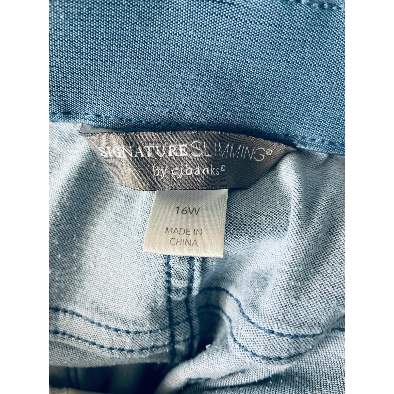 Signature Slimming Jeans CJ Banks 16W Straight Leg Blue - Image 2