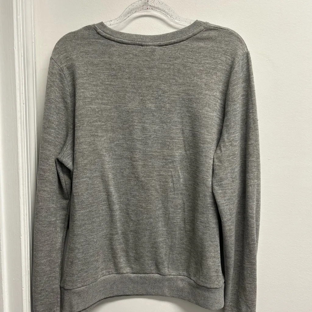 Disney unisex Gray Mickey Mouse Crewneck Sweater - Image 2