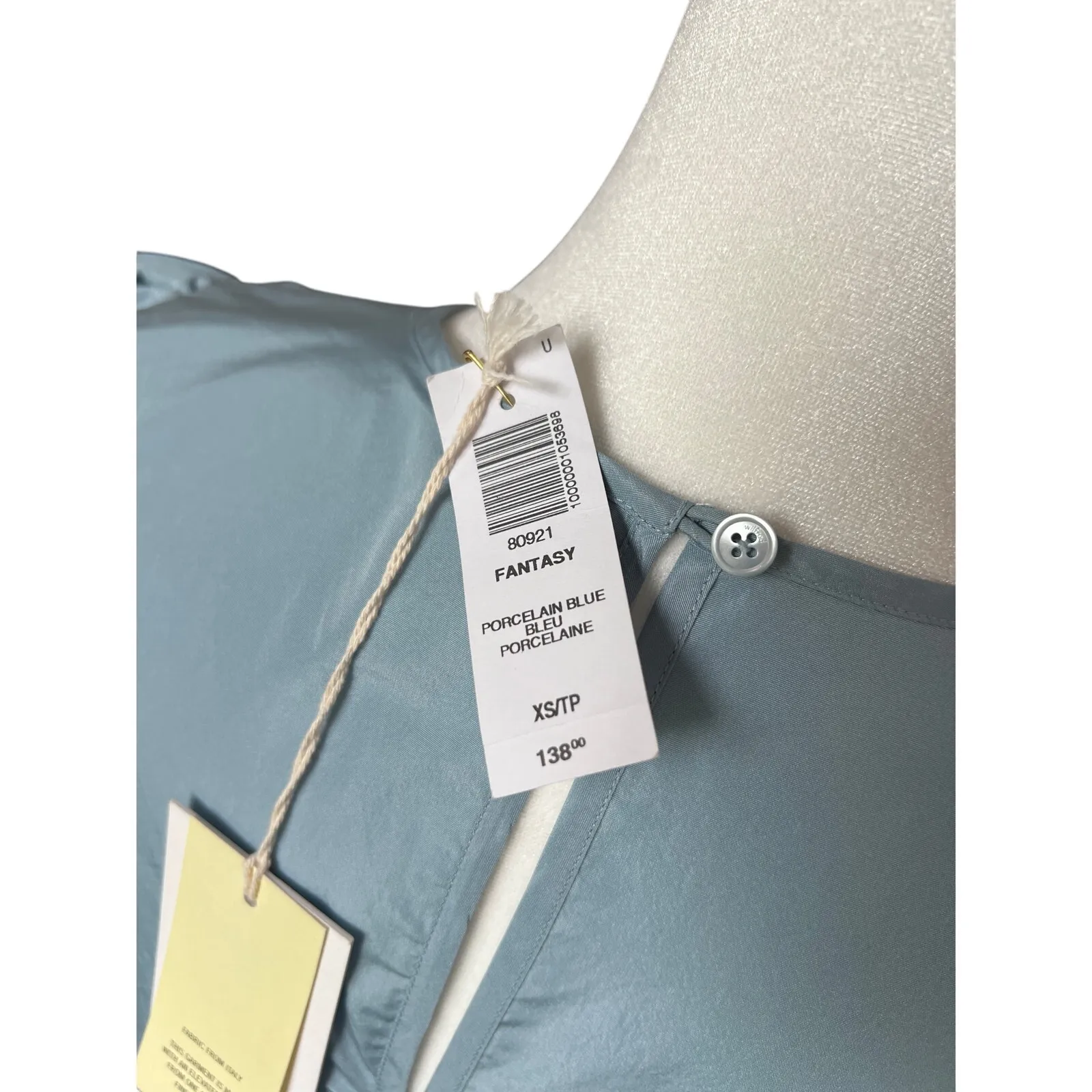 Aritzia Wilfred Fantasy Porcelain Blue Baby Doll Dress Size XS Regency Pastel - Image 4