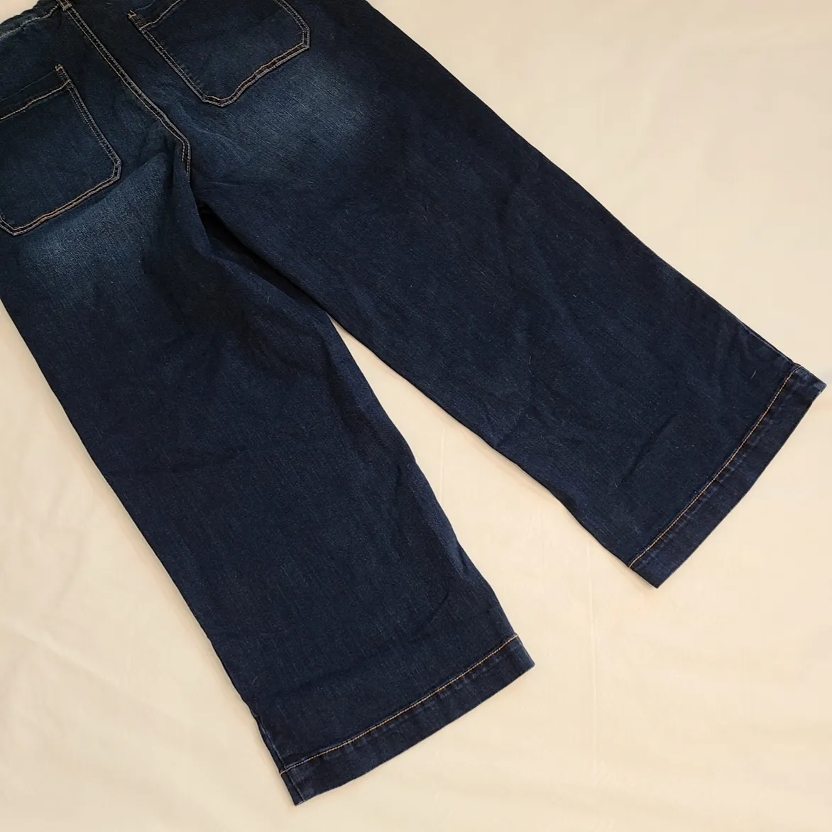 Jessica Simpson  high rise wide leg utility crop jeans dark wash Size 16 - Image 9