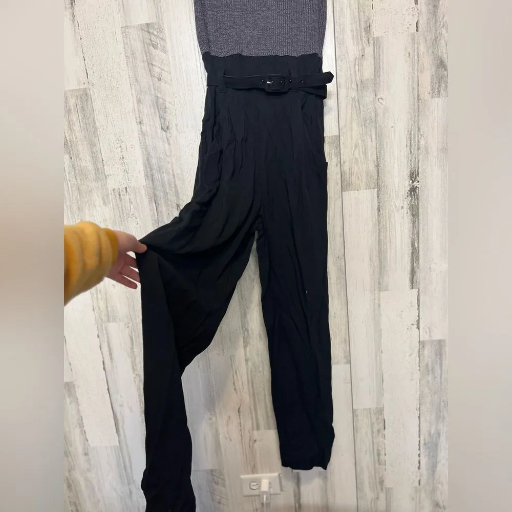 Jumpsuit with belt Gray Size 6 - Image 4