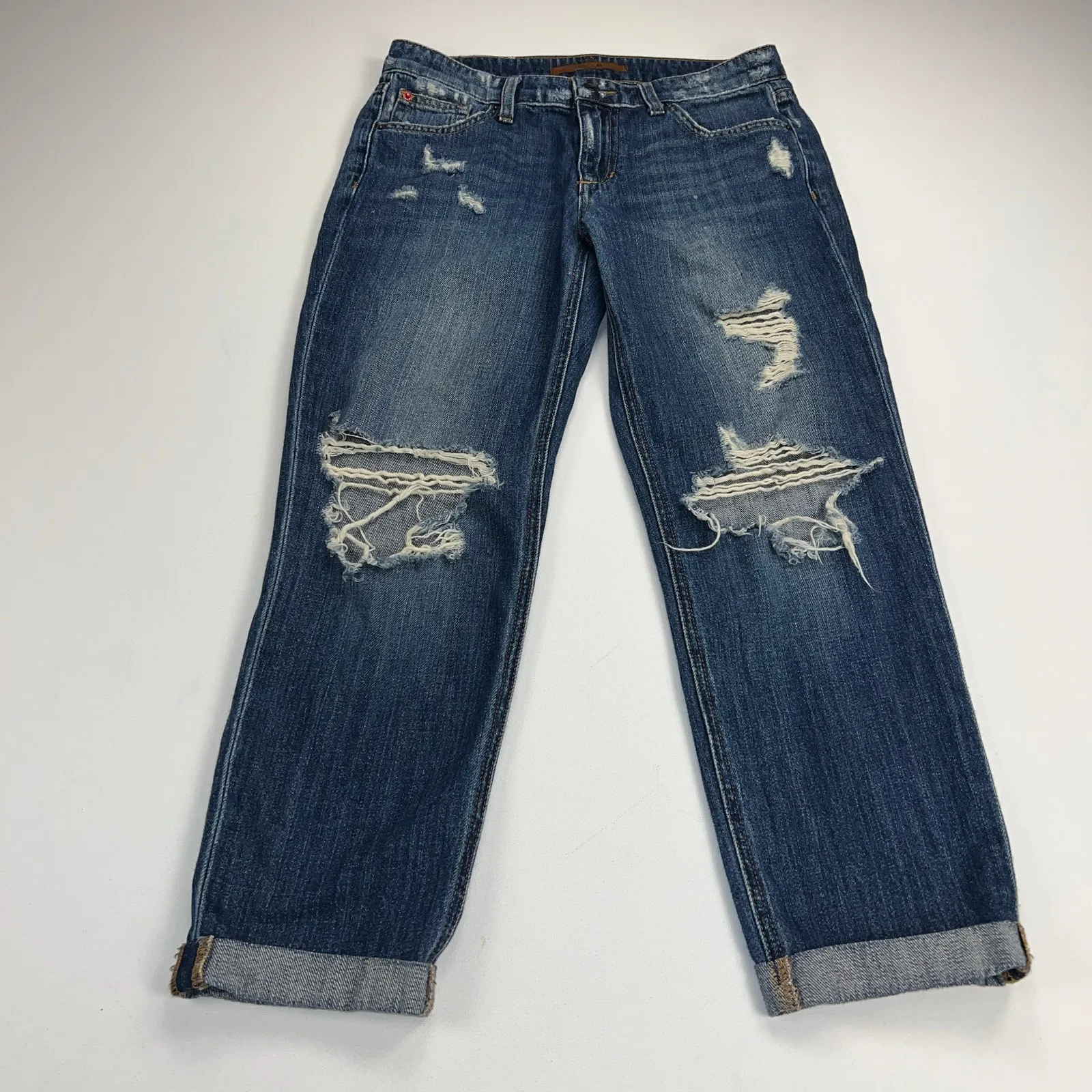 Joe's Jeans The Billie Boyfriend Slim Crop Japanese Denim Distressed Size 25 - Image 14